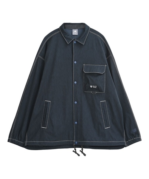 NEW BALANCE（ニューバランス）の「ジャージーデニムジャケット（デニムジャケット・メンズ・ネイビー/チャコールグレー・SMALL/MEDIUM/LARGE/X-LARGE）」の10枚目の写真