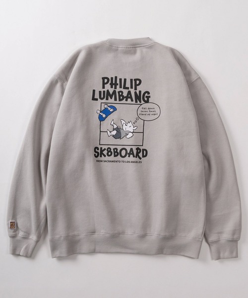 Philip Lumbang（フィリップランバン）の「【75】【Philip Lumbang/フィリップ・ランバン】グラフィックプリント 裏起毛 スウェット/2025AW新ブランド（スウェット・メンズ・ホワイト/チャコールグレー/グレー/ブルー/ブラック・M/L/XL）」の10枚目の写真