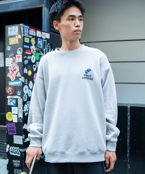 Philip Lumbang（フィリップランバン）の「【75】【Philip Lumbang/フィリップ・ランバン】グラフィックプリント 裏起毛 スウェット/2025AW新ブランド（スウェット・メンズ・ホワイト/チャコールグレー/グレー/ブルー/ブラック・M/L/XL）」の19枚目の写真