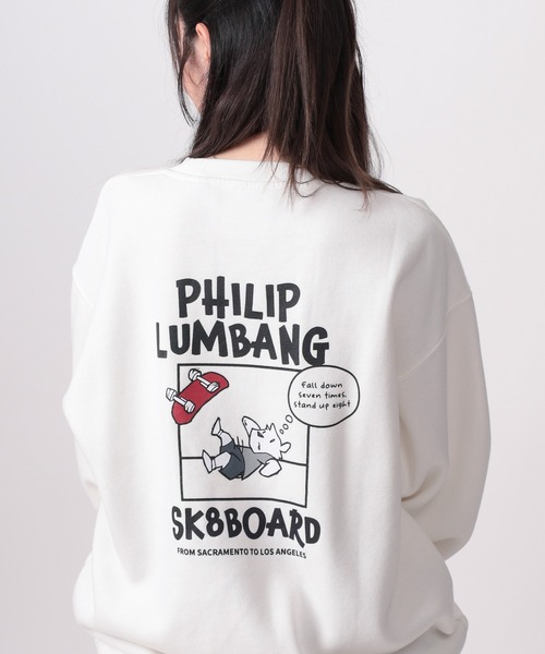 Philip Lumbang（フィリップランバン）の「【75】【Philip Lumbang/フィリップ・ランバン】グラフィックプリント 裏起毛 スウェット/2025AW新ブランド（スウェット・メンズ・ホワイト/チャコールグレー/グレー/ブルー/ブラック・M/L/XL）」の22枚目の写真