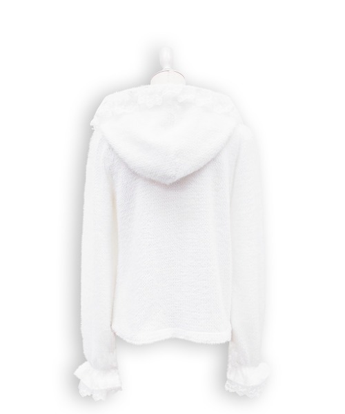 セール】フリルフードトップス（ニット/セーター）｜Honey Cinnamon