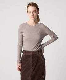 Steven Alan | ＜Steven Alan＞コットン シルク リブ クルーネック カットソー(Tシャツ/カットソー)