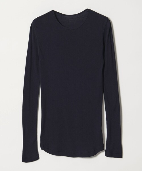 Steven Alan（スティーブンアラン）の「＜Steven Alan＞コットン シルク リブ クルーネック カットソー（Tシャツ/カットソー・レディース・パープル/ネイビー/ベージュ/オフホワイト・FREE）」の3枚目の写真