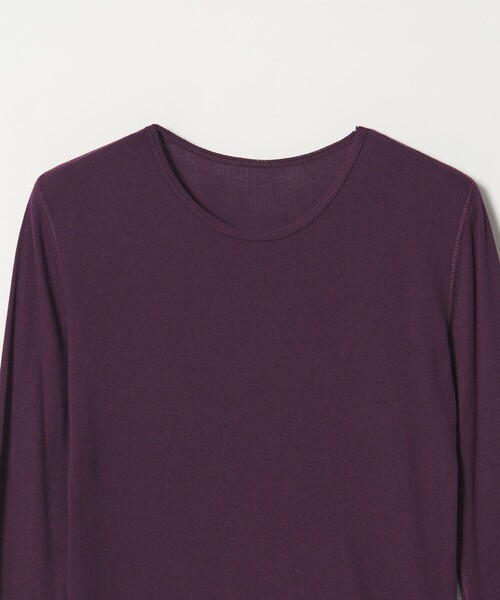 Steven Alan（スティーブンアラン）の「＜Steven Alan＞コットン シルク リブ クルーネック カットソー（Tシャツ/カットソー・レディース・パープル/ネイビー/ベージュ/オフホワイト・FREE）」の11枚目の写真