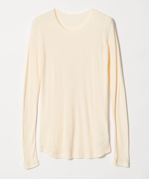 Steven Alan（スティーブンアラン）の「＜Steven Alan＞コットン シルク リブ クルーネック カットソー（Tシャツ/カットソー・レディース・パープル/ネイビー/ベージュ/オフホワイト・FREE）」の15枚目の写真