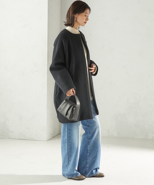 Pure SUPER100 ノーカラー コート（ノーカラーコート）｜SHIPS