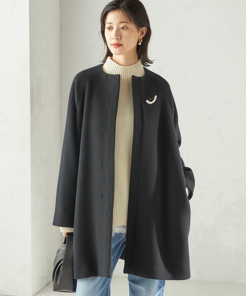 Pure SUPER100 ノーカラー コート（ノーカラーコート）｜SHIPS