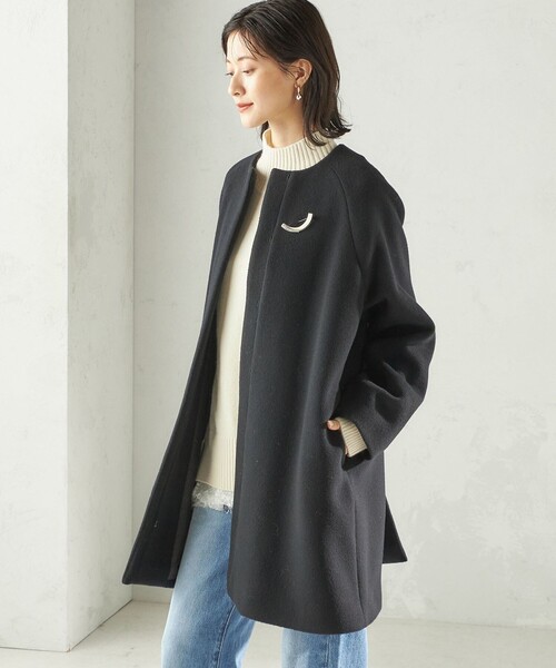 Pure SUPER100 ノーカラー コート（ノーカラーコート）｜SHIPS