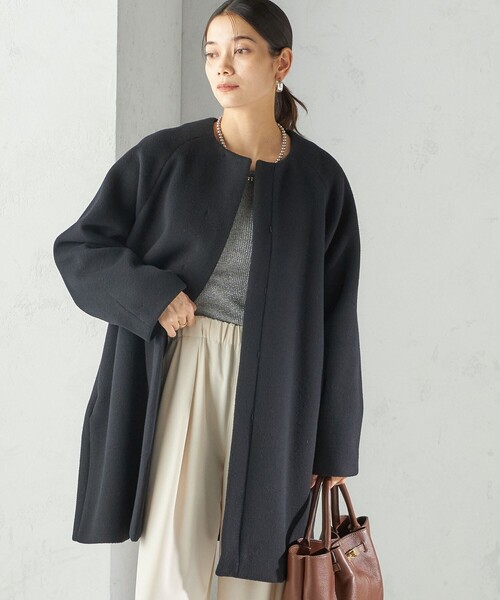 Pure SUPER100 ノーカラー コート（ノーカラーコート）｜SHIPS