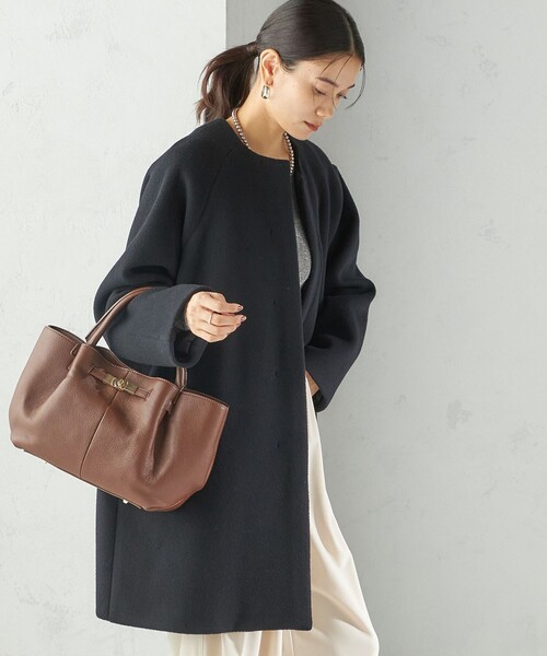 ◎ tokoさま SHIPS シップスSUPER140ノーカラーAラインPコート セール