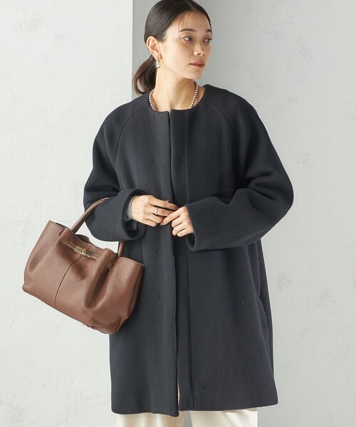 Pure SUPER100 ノーカラー コート（ノーカラーコート）｜SHIPS