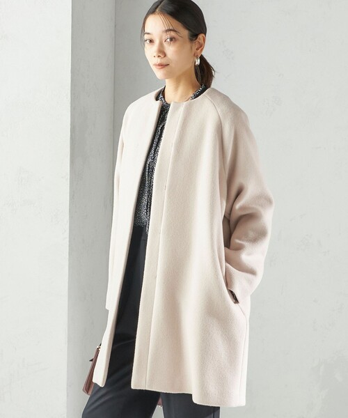 SHIPS（シップス）の「Pure SUPER100 ノーカラー コート（ノーカラー