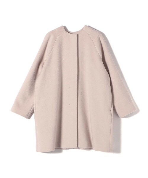 SHIPS(シップス)の「Pure SUPER100 ノーカラー コート(ノーカラーコート・レディース・ブルー系/ベージュ系/ブラック・36/38)」の20枚目の写真