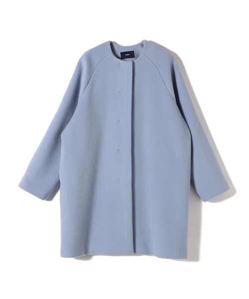 SHIPS(シップス)の「Pure SUPER100 ノーカラー コート(ノーカラーコート・レディース・ブルー系/ベージュ系/ブラック・36/38)」の22枚目の写真