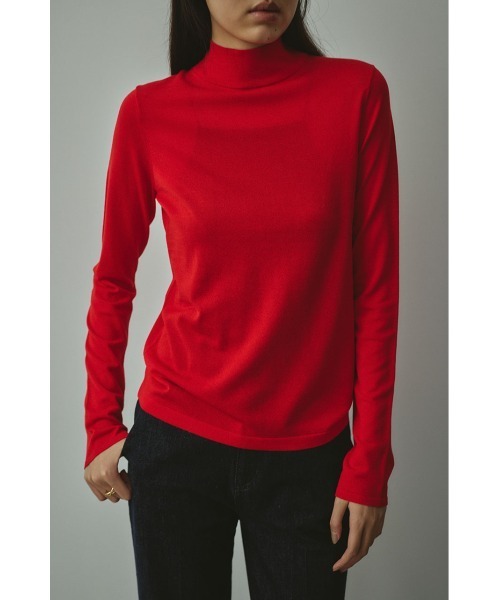 STYLEMIXER(スタイルミキサー)の「バックストリングウォッシャブルニット(ニット/セーター・レディース・レッド/アイボリー/ブラック/ベージュ・FREE)」の4枚目の写真