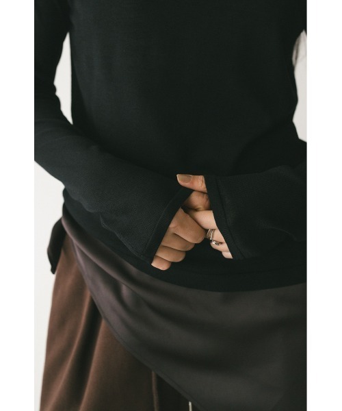 STYLEMIXER(スタイルミキサー)の「バックストリングウォッシャブルニット(ニット/セーター・レディース・レッド/アイボリー/ブラック/ベージュ・FREE)」の10枚目の写真