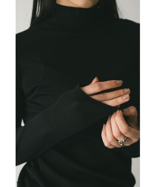 STYLEMIXER(スタイルミキサー)の「バックストリングウォッシャブルニット(ニット/セーター・レディース・レッド/アイボリー/ブラック/ベージュ・FREE)」の12枚目の写真