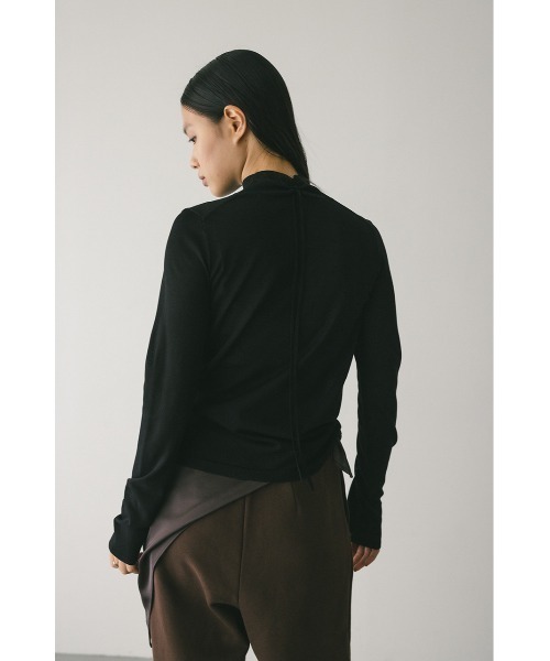 STYLEMIXER(スタイルミキサー)の「バックストリングウォッシャブルニット(ニット/セーター・レディース・レッド/アイボリー/ブラック/ベージュ・FREE)」の13枚目の写真