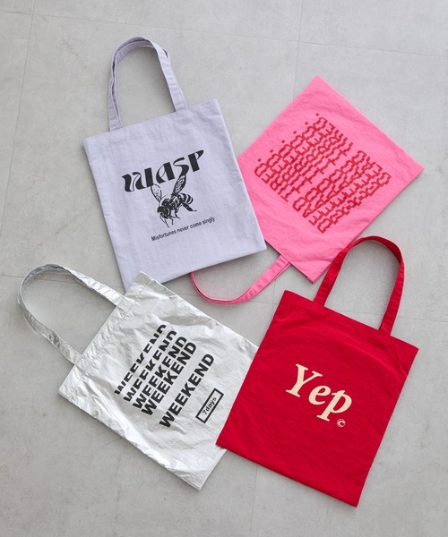 COLONY 2139（コロニートゥーワンスリーナイン）の「ナイロンショートハンドルミニトートバッグ（トートバッグ・レディース・パープル/シルバー/レッド/ピンク・FREE）」の5枚目の写真