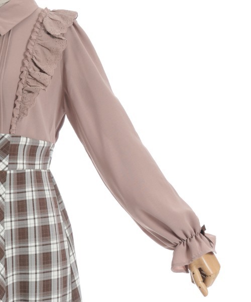 axes femme POETIQUE（アクシーズファムポエティック）の「ハイウエストドッキングワンピース（ワンピース・レディース・ブラウン/ブラック/サックスブルー・MEDIUM）」の22枚目の写真