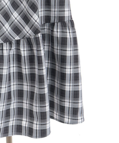 axes femme POETIQUE（アクシーズファムポエティック）の「ハイウエストドッキングワンピース（ワンピース・レディース・ブラウン/ブラック/サックスブルー・MEDIUM）」の4枚目の写真