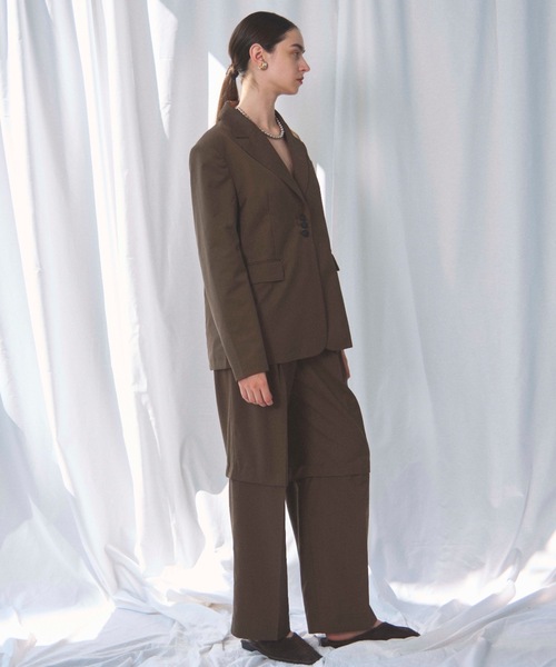CIEL'AIR(シエルエアー)の「SLIT JACKET(スリットジャケット)(テーラードジャケット・レディース・ブラウン/グレー・MEDIUM)」の22枚目の写真
