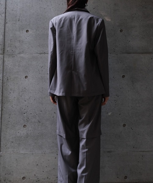 CIEL'AIR(シエルエアー)の「SLIT JACKET(スリットジャケット)(テーラードジャケット・レディース・ブラウン/グレー・MEDIUM)」の10枚目の写真