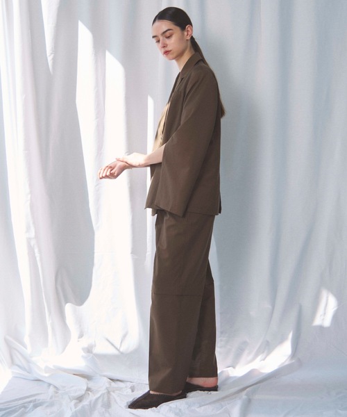 CIEL'AIR(シエルエアー)の「SLIT JACKET(スリットジャケット)(テーラードジャケット・レディース・ブラウン/グレー・MEDIUM)」の20枚目の写真
