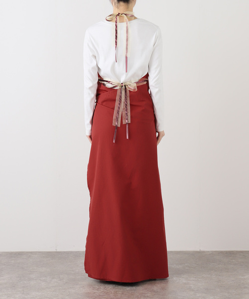 PONTI(ポンティ)の「PONTI CHECKERD PATERN EMBROIDERY DRESS PO2R008:ワンピース(ワンピース・レディース・レッド・SMALL)」の3枚目の写真