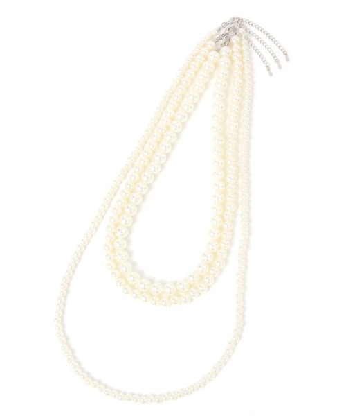 LAKOLE（ラコレ）の「パールネックレス3点セット / 601917（ネックレス・レディース・ホワイト・FREE）」の2枚目の写真