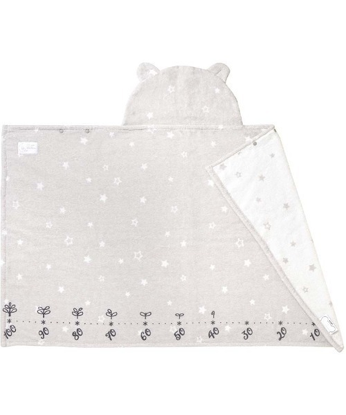 10mois(ディモワ)の「【10mois(ディモワ)】バスポンチョ&チャームハンカチ ベアマスク ギフトセット(ベビーギフト・キッズ・グレー・ONE SIZE)」の13枚目の写真