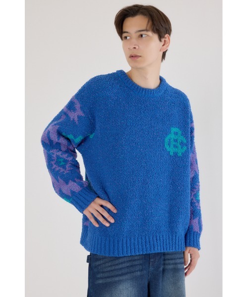 RODEO CROWNS WIDE BOWL（ロデオクラウンズワイドボウル）の「オルテガジャカードニット（ニット/セーター・メンズ・オフホワイト/ブラック/ネイビー・MEDIUM/LARGE）」の21枚目の写真