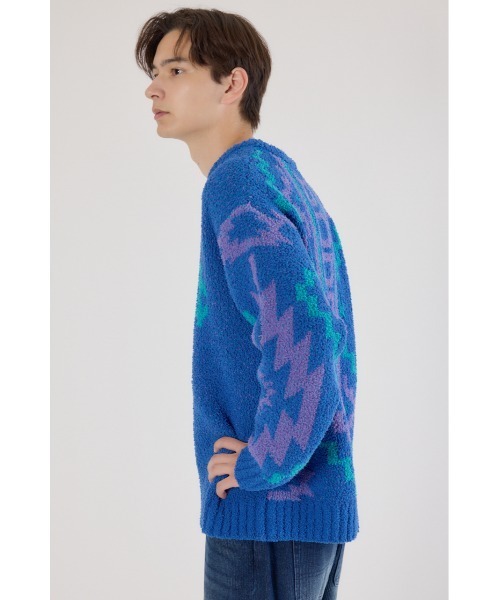 RODEO CROWNS WIDE BOWL（ロデオクラウンズワイドボウル）の「オルテガジャカードニット（ニット/セーター・メンズ・オフホワイト/ブラック/ネイビー・MEDIUM/LARGE）」の22枚目の写真