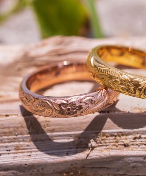 アイリービーチ IRIEBEACHバングル・リングセット Barrel ring 4mm/【ハワイアンジュエリー】【サージカルステンレス