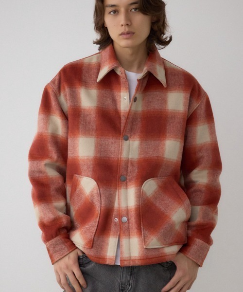 AZUL by moussy（アズールバイマウジー）の「裏ボアCPOシャツブルゾン（ブルゾン・メンズ・ブルー系その他/ブラック系その他/オレンジ系その他・MEDIUM/LARGE）」の3枚目の写真