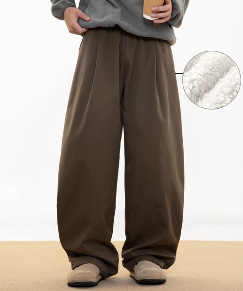 JOHNNY WOLF(ジョニーウルフ)の「ODR ウォームボア バレルレッグ ワンタック ワイド スラックス(その他パンツ・メンズ・ブラック/モカ/オフホワイト/カーキ・L/M/S)」の4枚目の写真