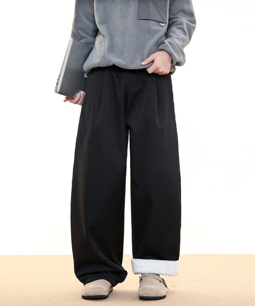JOHNNY WOLF(ジョニーウルフ)の「ODR ウォームボア バレルレッグ ワンタック ワイド スラックス(その他パンツ・メンズ・ブラック/モカ/オフホワイト/カーキ・L/M/S)」の7枚目の写真