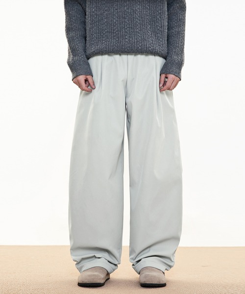 セール】ODR ウォームボア バレルレッグ ワンタック ワイド スラックス