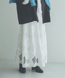 studio CLIP | 《natural by clip》カットワークレーススカート[プチサイズあり](スカート)