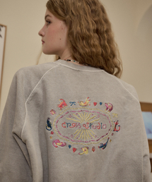 キャットステッチレグランピグメントスウェットゴーストグレー