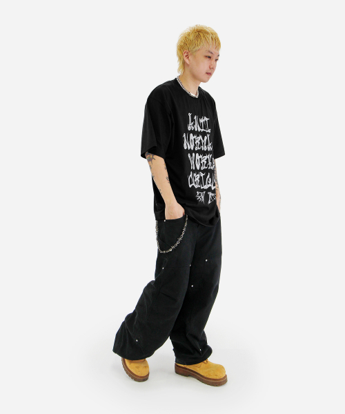 CRIGUN(クリガン)の「アンチノーマルクリグン セミオーバーフィット半袖Tシャツ BLACK(Tシャツ/カットソー・レディース・ブラック・XX-LARGE/SMALL/MEDIUM/LARGE/X-LARGE)」の3枚目の写真
