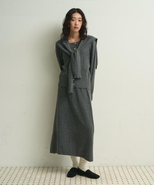 3点セット】Stole knit setup / ストール付きニットセットアップ
