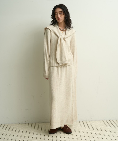 3点セット】Stole knit setup / ストール付きニットセットアップ