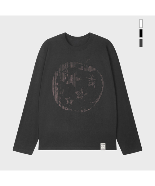 GRAVER（グレーバー）の「[ユニセックス]STAR APPLE ロングスリーブTシャツ_3カラー（Tシャツ/カットソー・レディース・ブラック/ホワイト/チャコール・MEDIUM/LARGE）」の3枚目の写真
