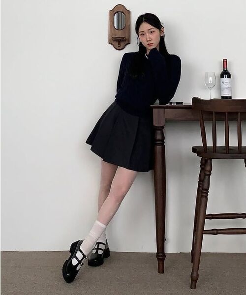 SALT AND CHOCOLATE(ソルトアンドチョコレート)の「ティミストラップローファー412515003(5cm)(ローファー・レディース・ブラック・22.5cm/23cm/23.5cm/24cm/24.5cm/25cm)」の6枚目の写真