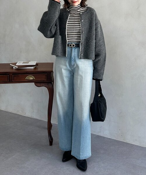 Thevon（ゼボン）の「袖フリルフレアスリーブハイネックニット（ニット/セーター・レディース・レッド/アイボリー/ブラック・FREE）」の9枚目の写真