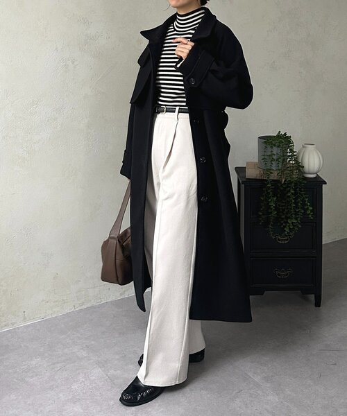 Thevon（ゼボン）の「袖フリルフレアスリーブハイネックニット（ニット/セーター・レディース・レッド/アイボリー/ブラック・FREE）」の17枚目の写真