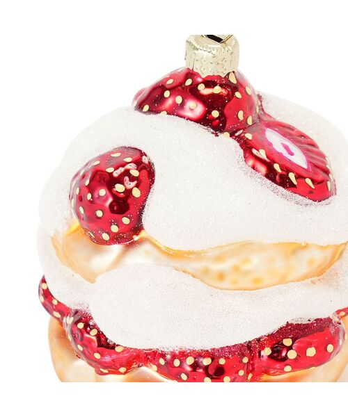 ガラスオーナメント 苺タルト                  新品未使用‼️ セール】ガラスオーナメント ストロベリーケーキ（インテリア雑貨