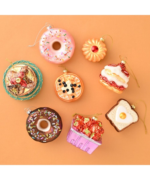 セール】ガラスオーナメント ストロベリーケーキ（インテリア雑貨