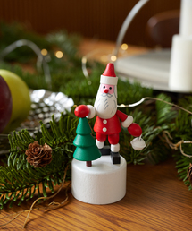 journal standard Furniture （ジャーナルスタンダードファニチャー）の「【DETOA/デトア】Wooden Push Up Toy Santa&Tree　プッシュトイ（インテリア雑貨）」